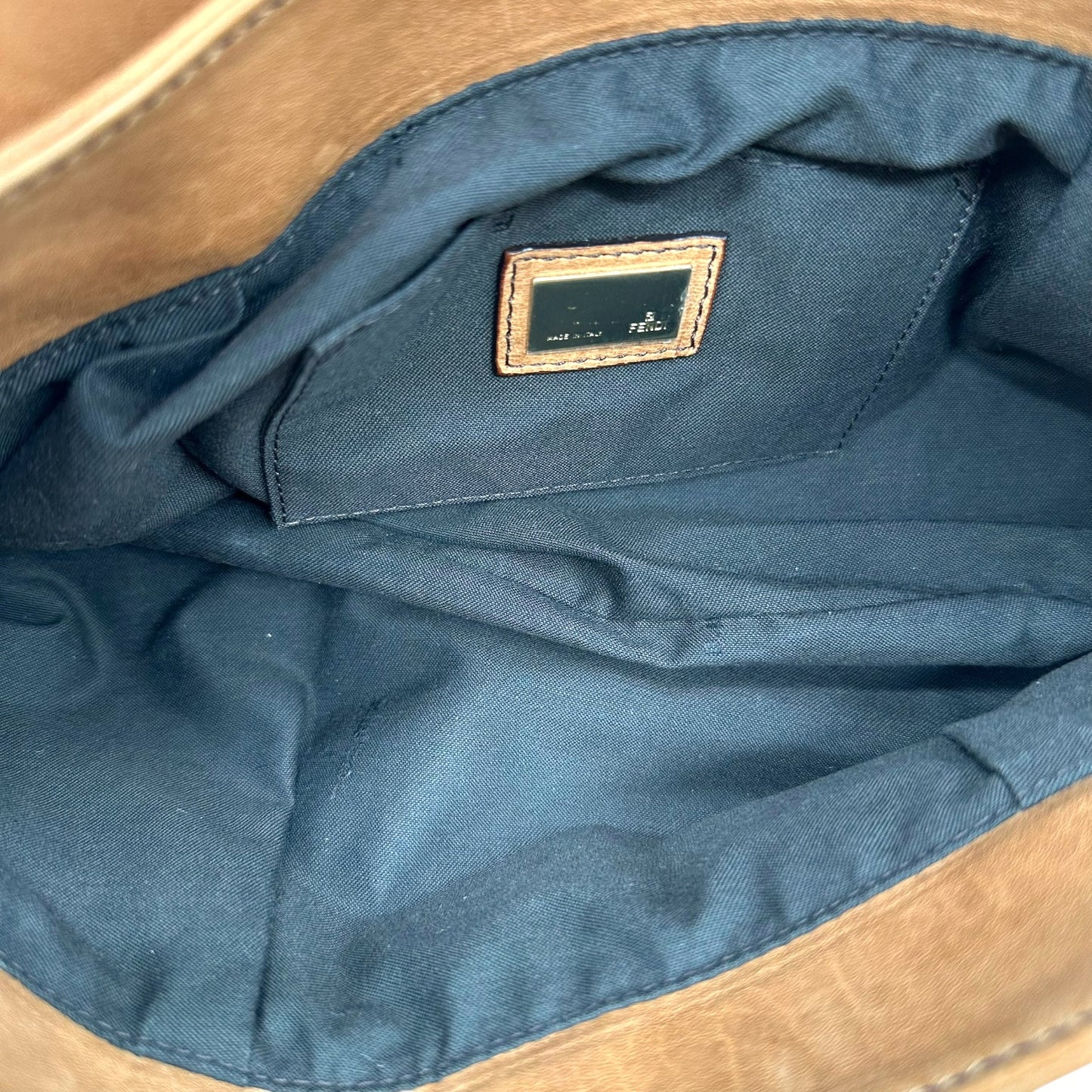 Fendi Brown Leather Small Chef Bag