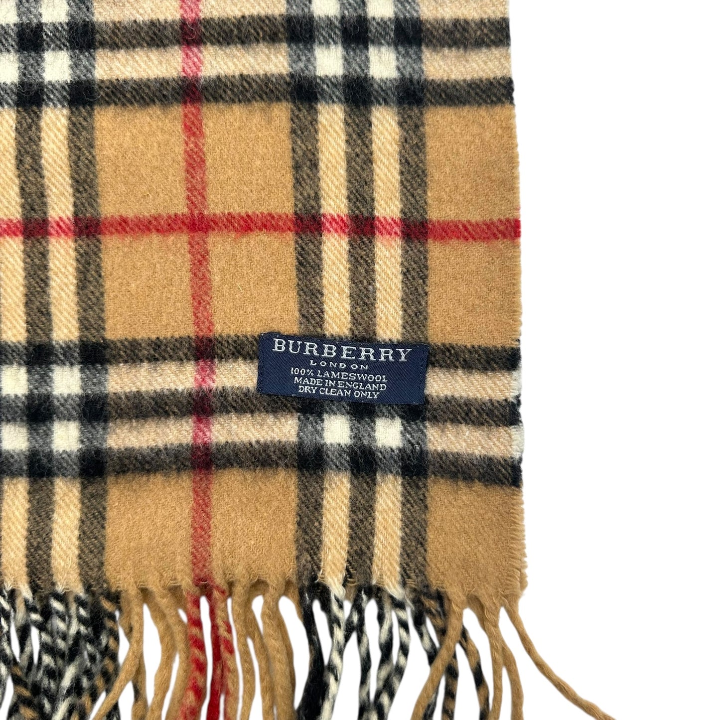 Burberry Classic Nova Check Plaid Wool Scarf