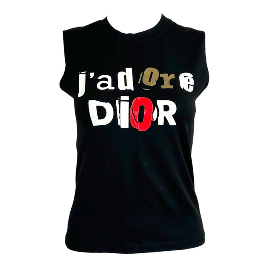 Christian Dior S/S 2003 Patchwork Letter J'Adore Dior Tank Top