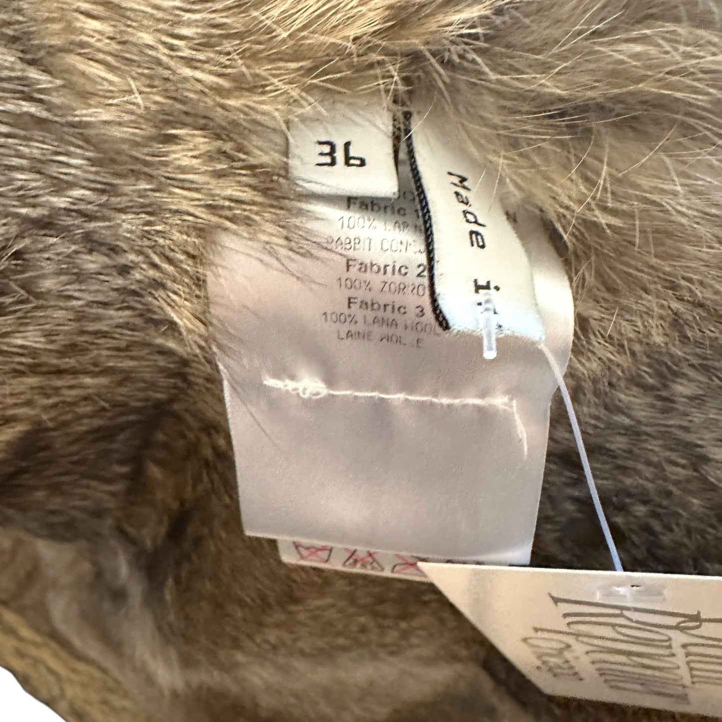 Balenciaga 2008 Rabbit Fur & Suede Patchwork Mid-Length Coat