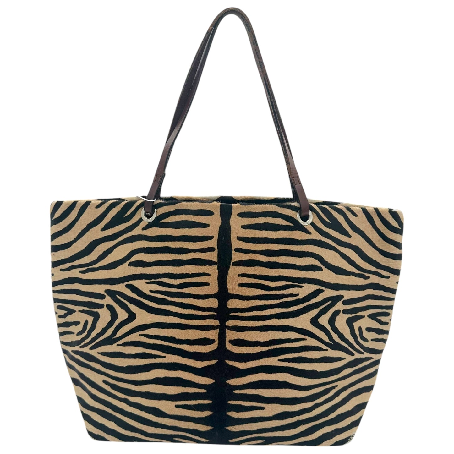 Fendi Zebra Print Ponyhair Tote Bag