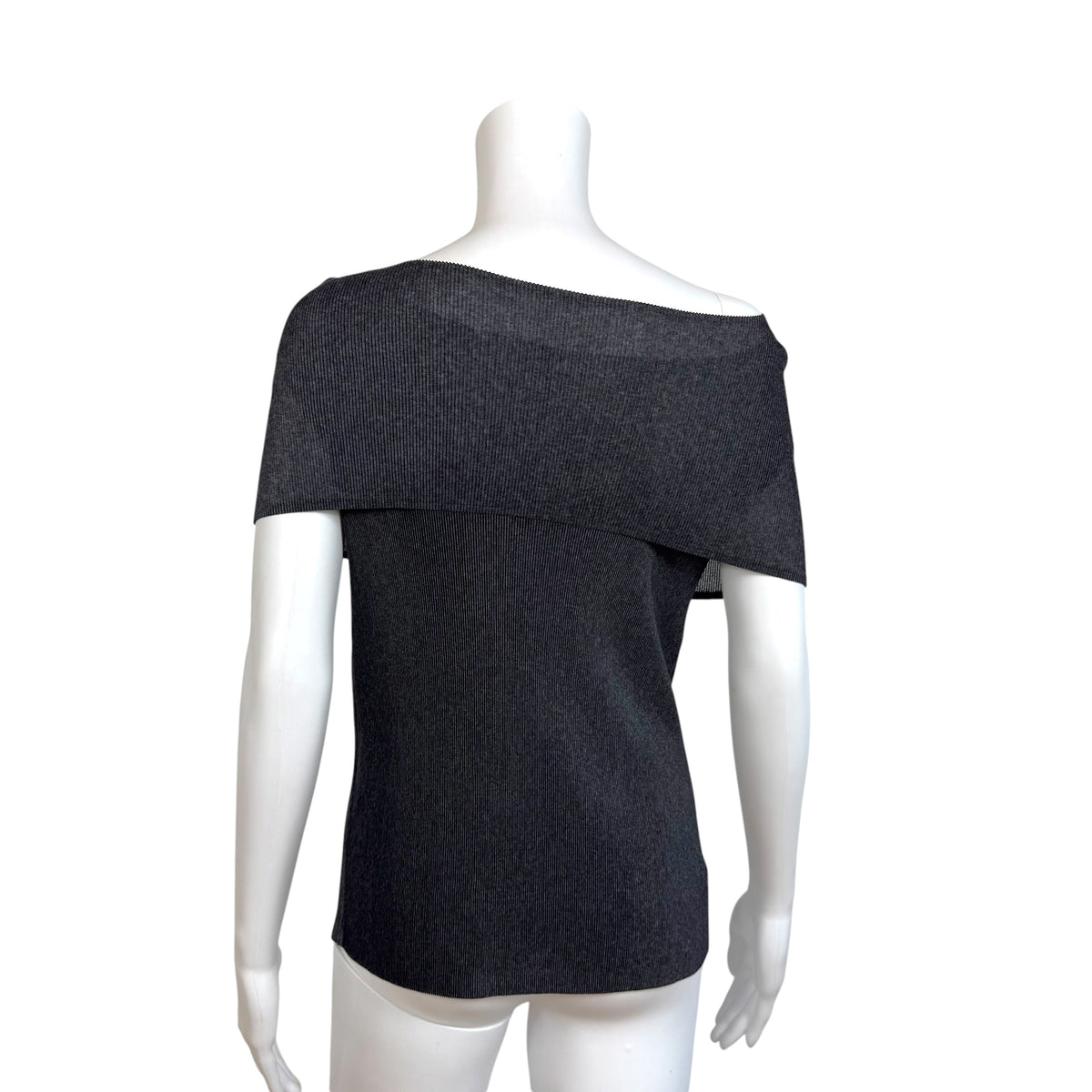 Issey Miyake Cut-Out High Neck Tank Heather Black