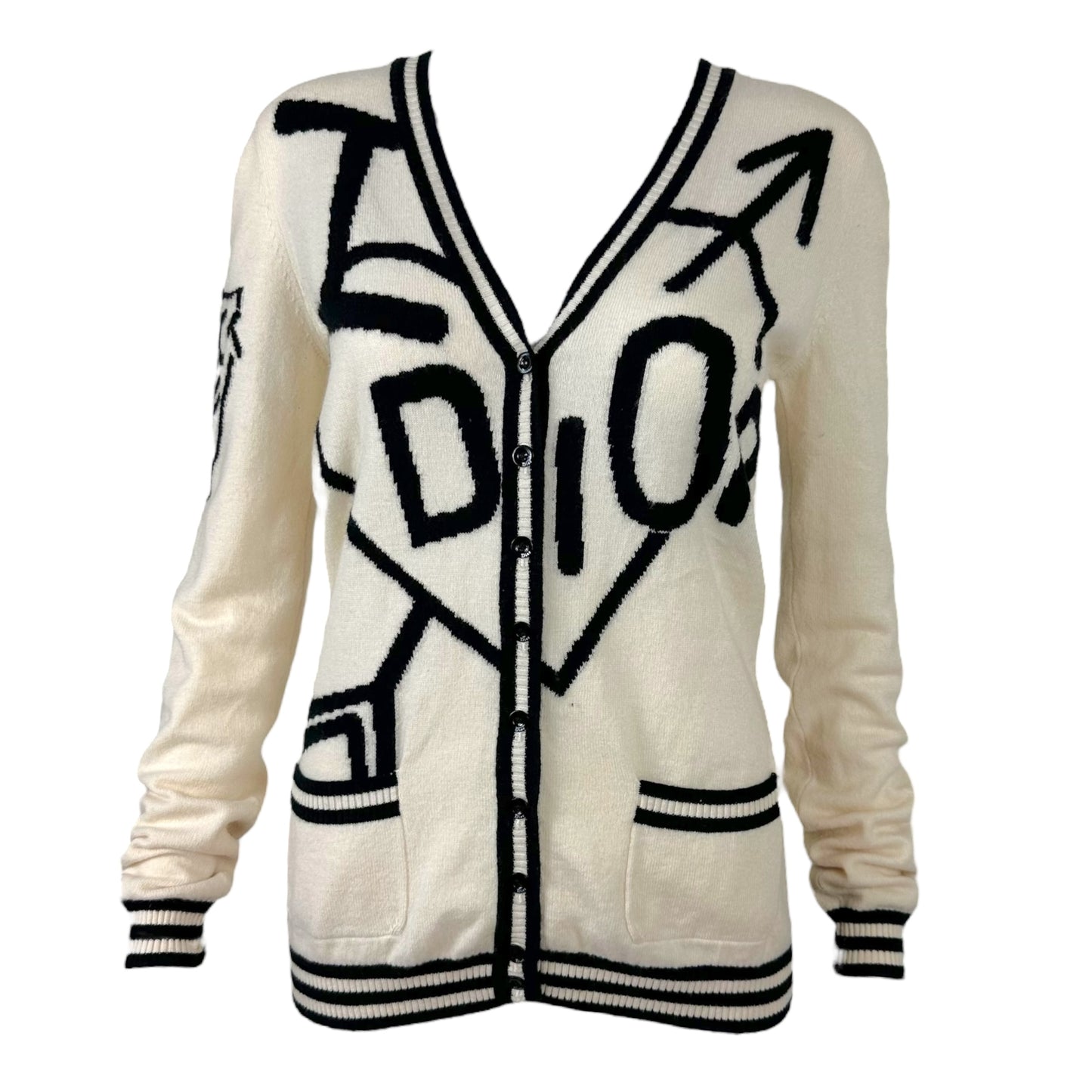 Christian Dior F/W 2004 'I Heart Dior' Cashmere Knit Cardigan
