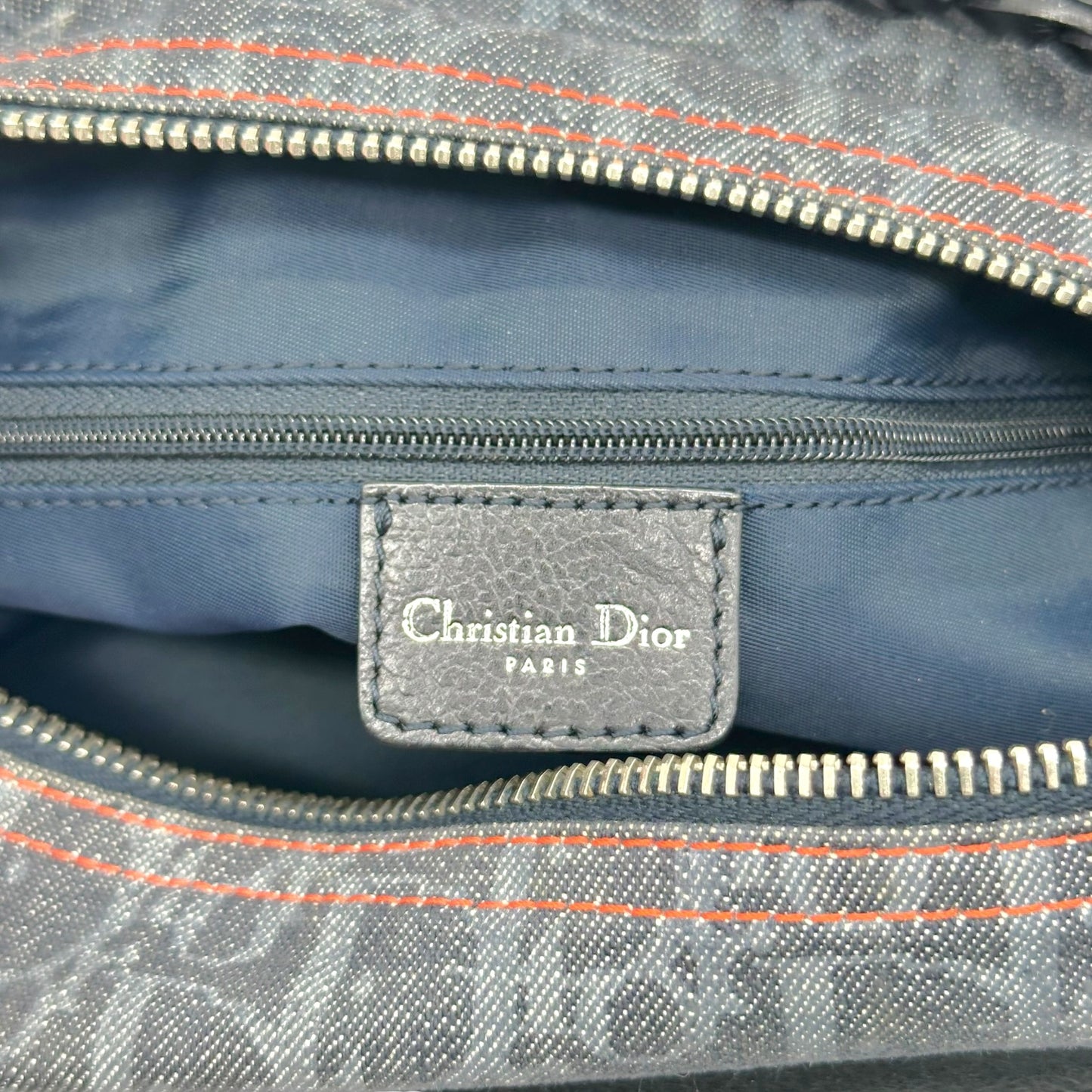 Christian Dior Navy Trotter Monogram Flight Bag