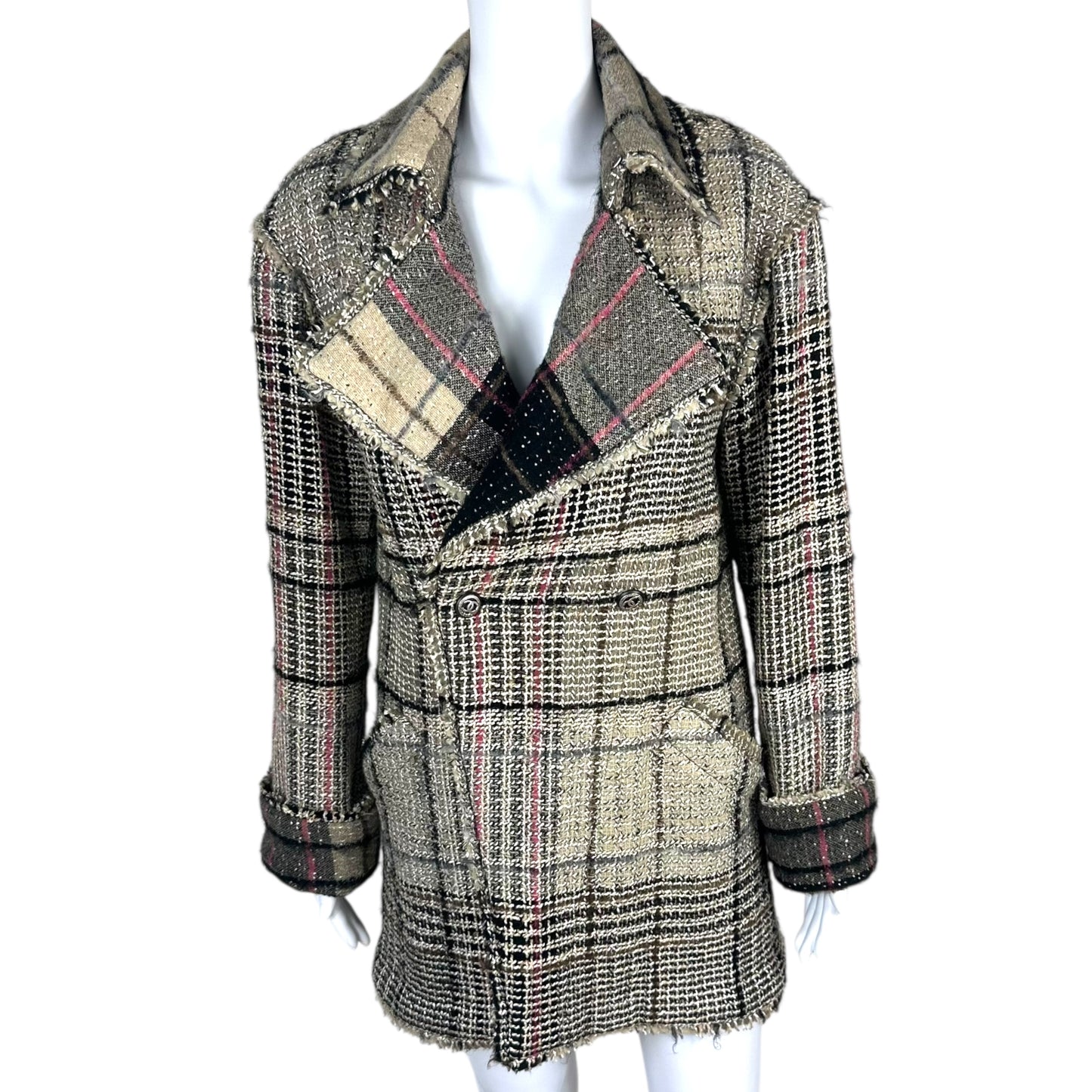 Chanel Autumn 2005 Pink & Brown Tweed Jacket
