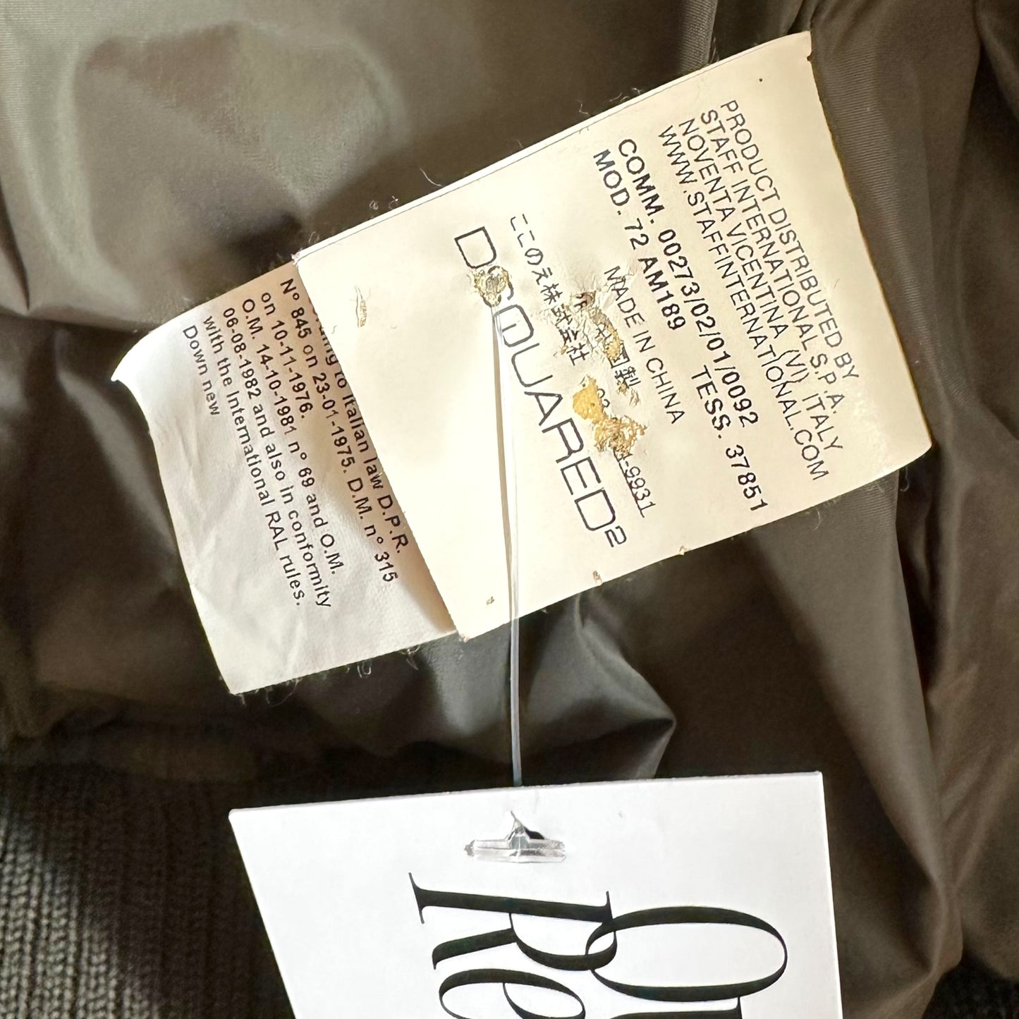 Dsquared2 Khaki Green Cropped Multi-Zip Down Bomber Jacket