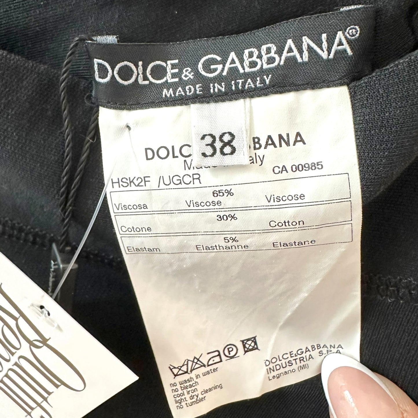 Dolce & Gabbana F/W 2002 Black Lace Up Midi Skirt NEW