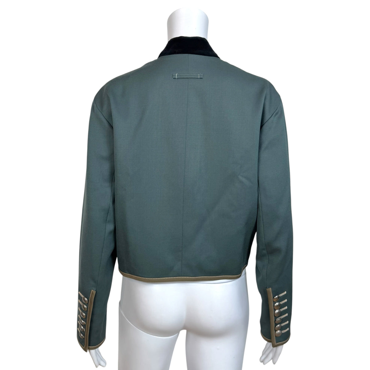 Jean Paul Gaultier Teal Wool Napoloeon Jacket