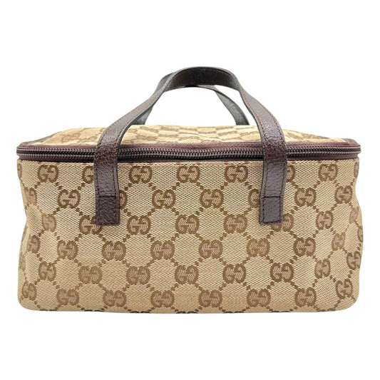 Gucci Tan Classic Monogram Vanity Bag