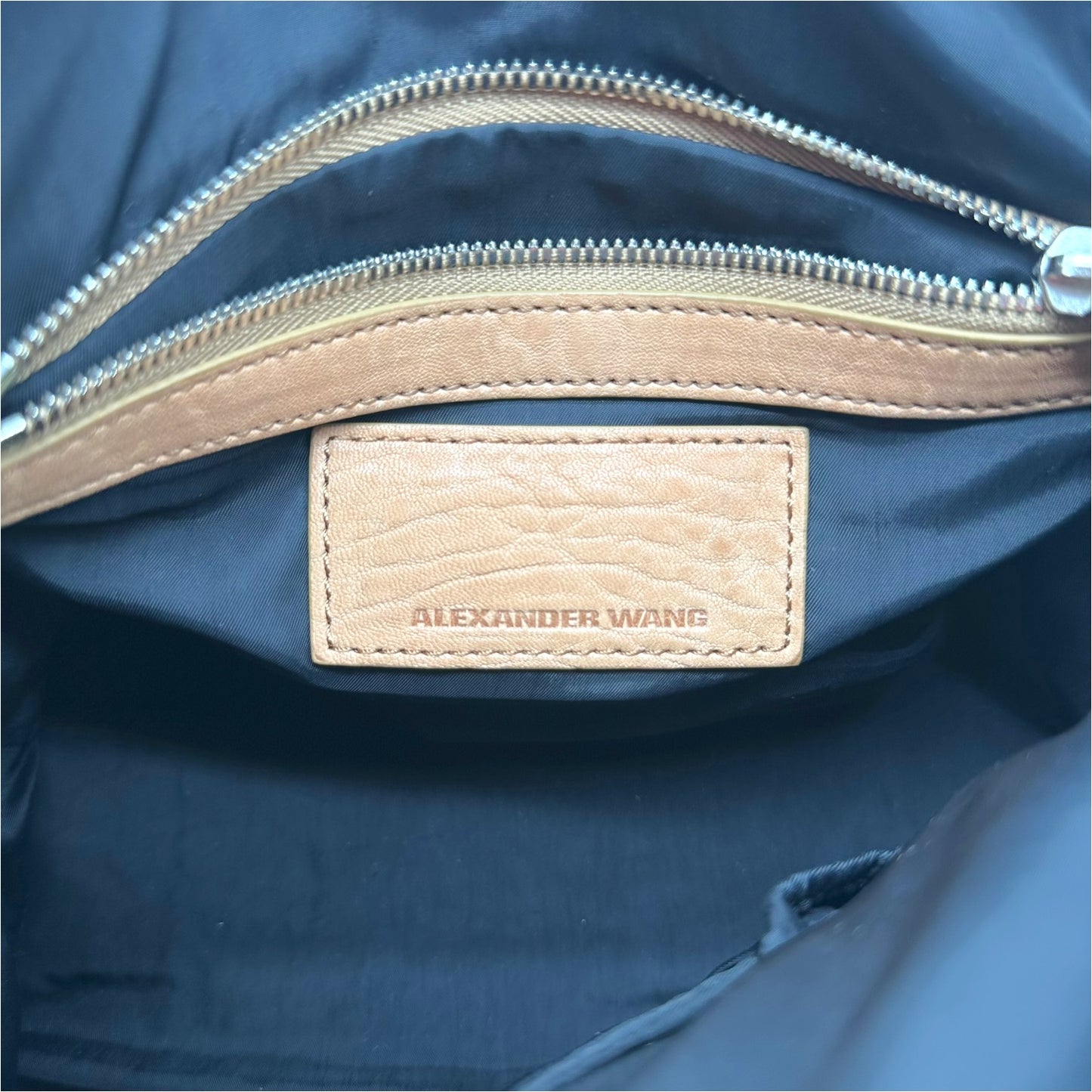 Alexander Wang Tan Silver Studded Leather Rocco 2-Way Bag