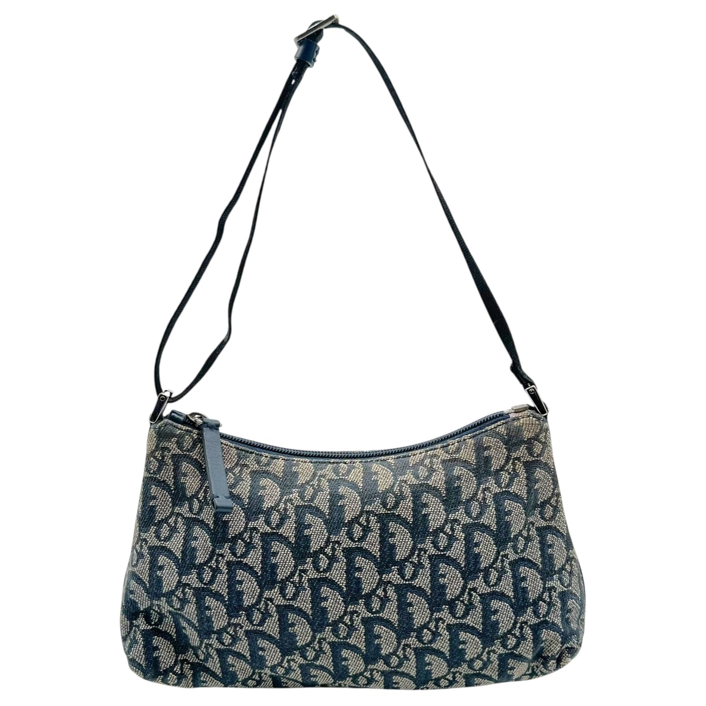Christian Dior Navy Blue Trotter Monogram Shoulder Pochette Bag - Outfit Repeater
