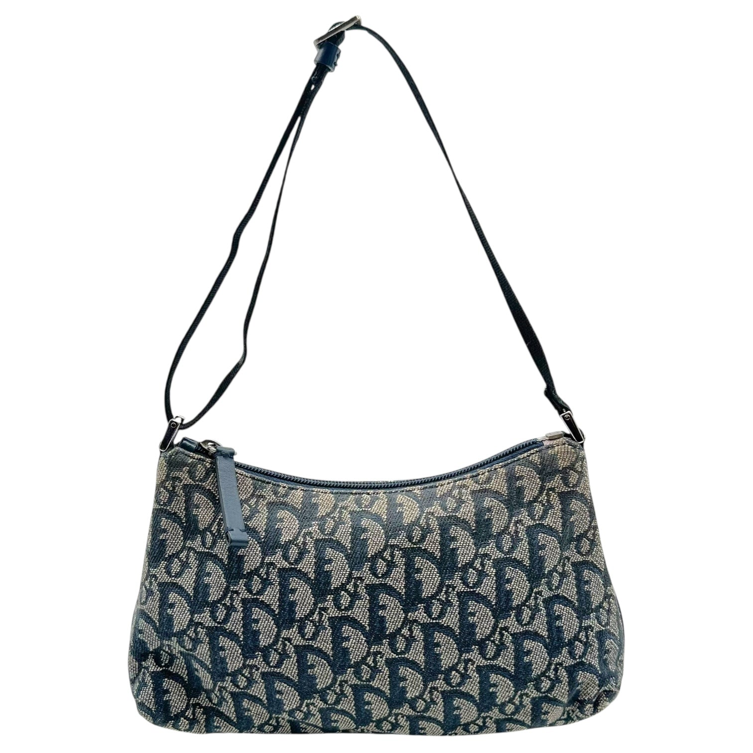 Christian Dior Navy Blue Trotter Monogram Shoulder Pochette Bag - Outfit Repeater