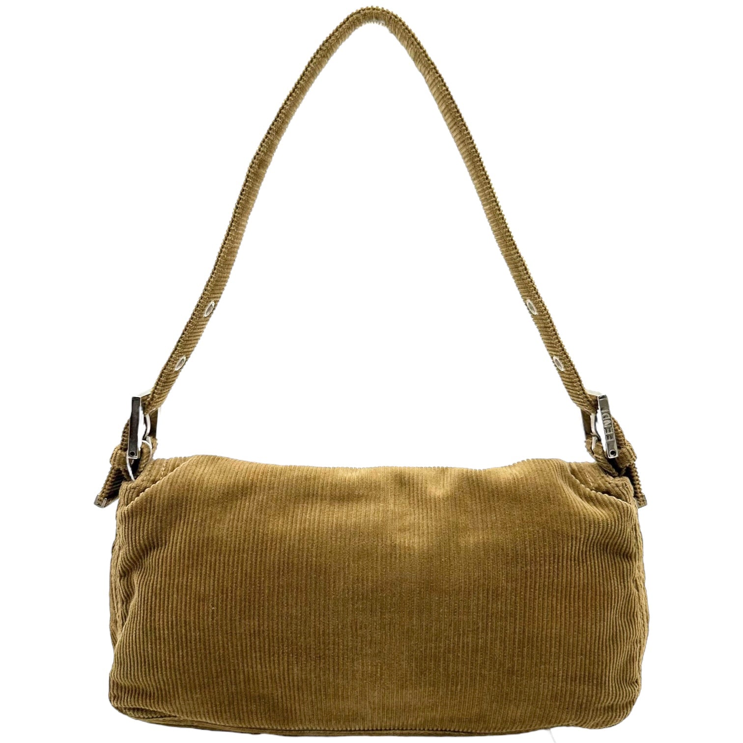 Fendi Brown Corduroy Baguette Bag - Outfit Repeater