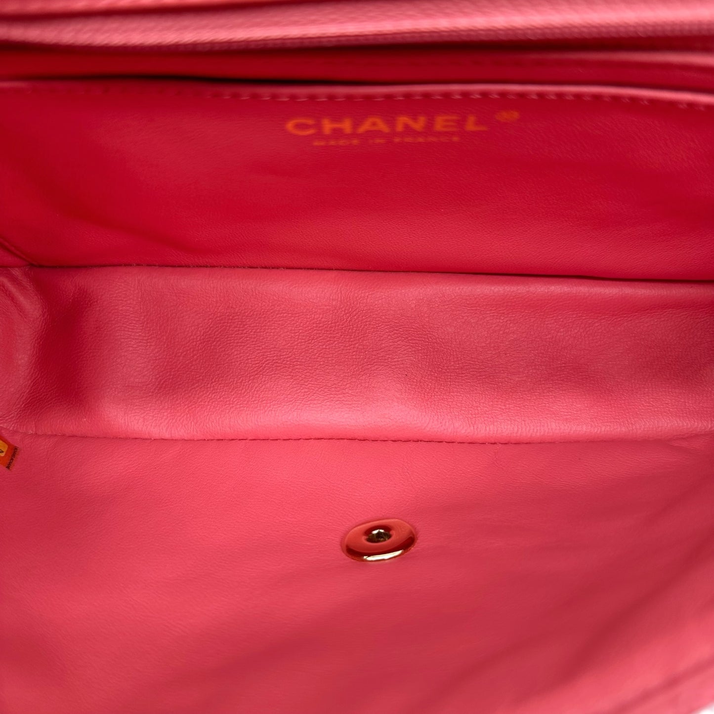 Chanel Pink Lambskin Valentines Day Heart Charm Medium Flap Bag 2008-09