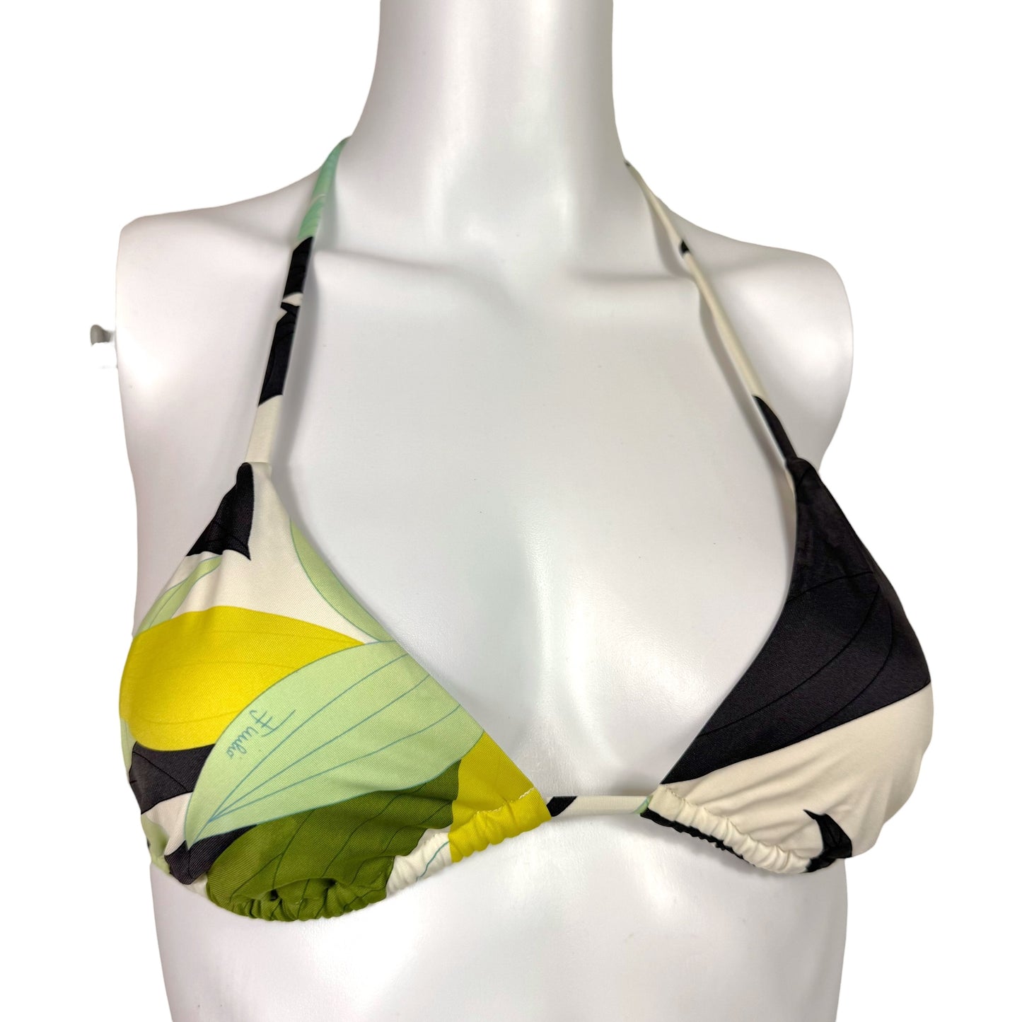 Emilio Pucci Green & Gray Printed Bikini Set