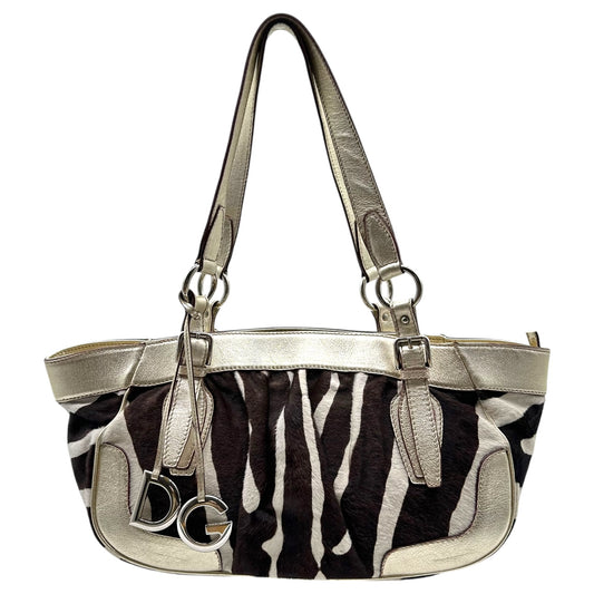 Dolce & Gabbana Zebra Print Ponyhair Shoulder Bag