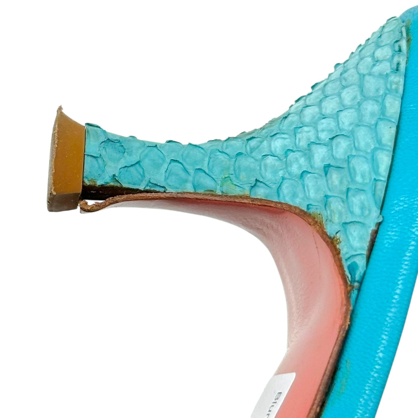 Blumarine Multicolor Beaded Raffia Kitten Heel Flip Flops