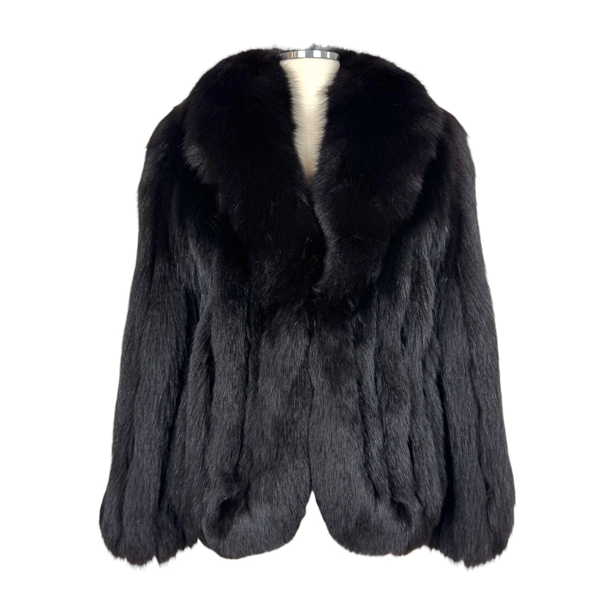 Jindo Black Fox Fur Cinched Wrist Coat