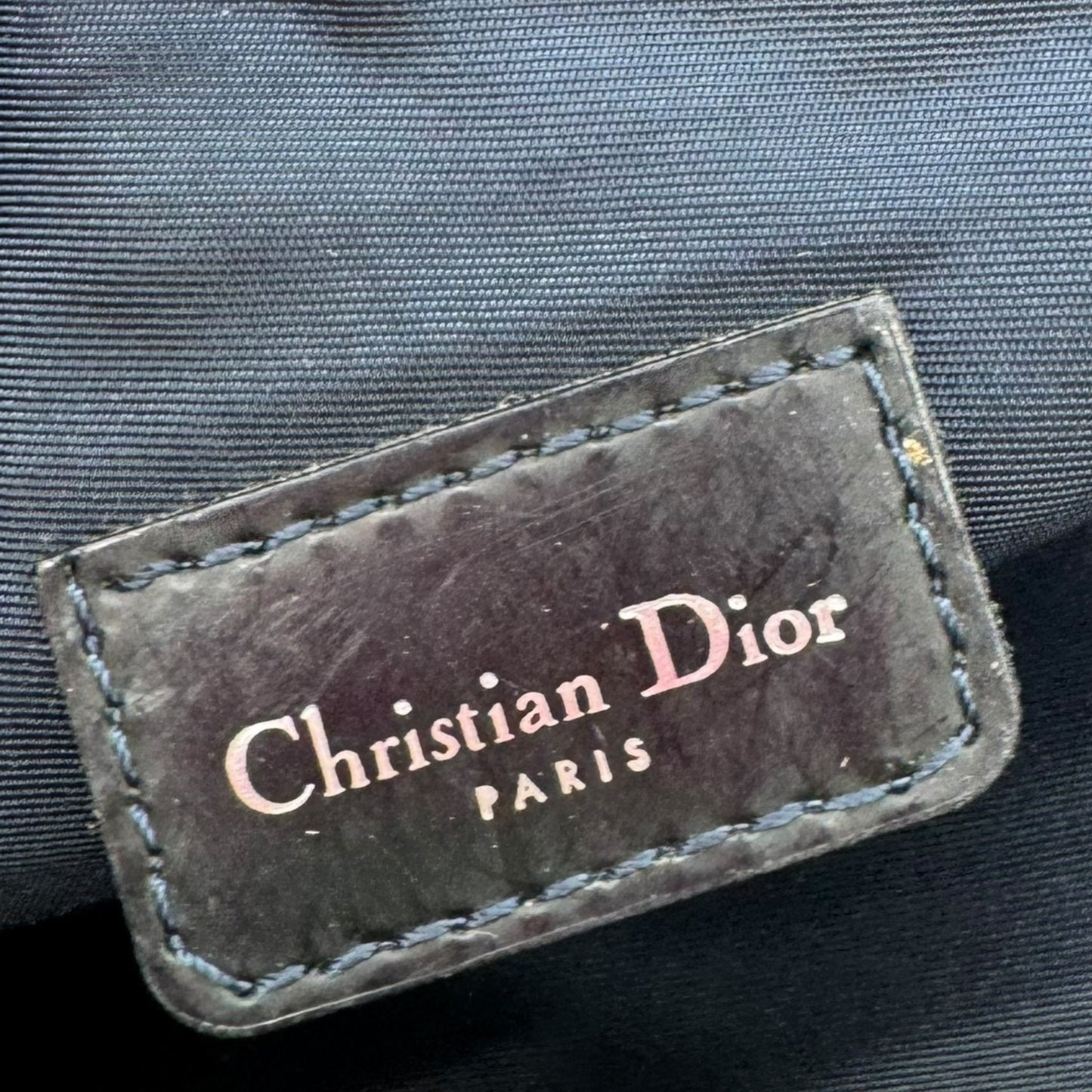 Christian Dior 'Miss Diorella' Denim Printed Mini Saddle Bag - Outfit Repeater