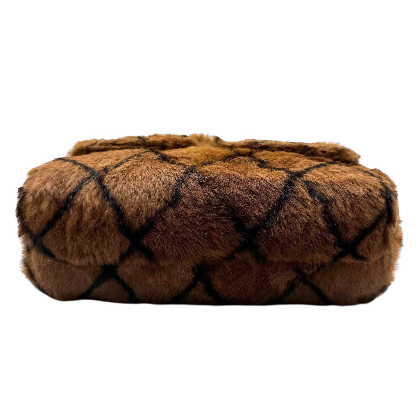 Chanel Brown & Black Rabbit Fur Matelasse Flap Bag 2000-02 - Outfit Repeater