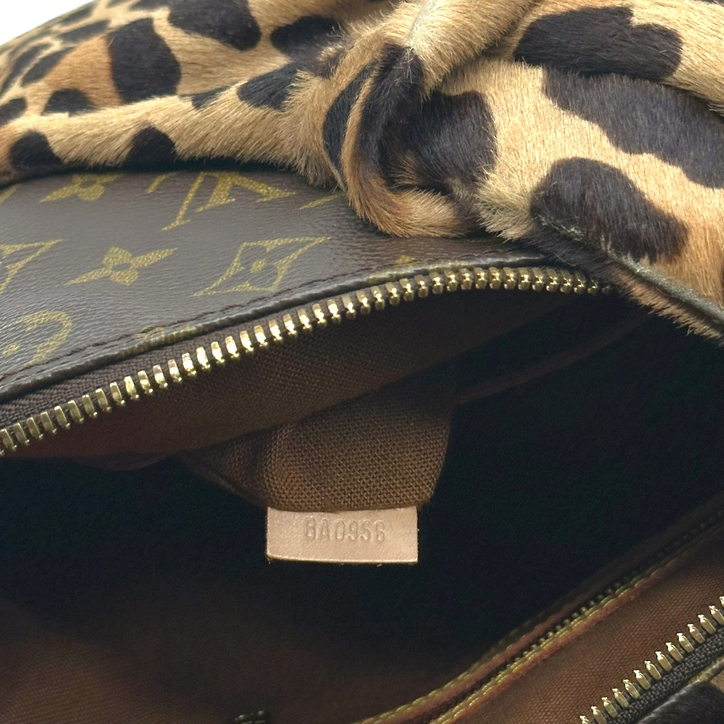 Louis Vuitton x Alaïa 1996 Leopard Print Ponyhair Centenaire Alma Bag