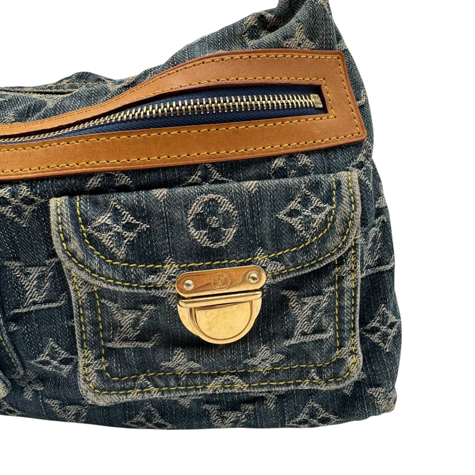 Louis Vuitton Blue Denim Monogram Baggy PM Shoulder Bag - Outfit Repeater