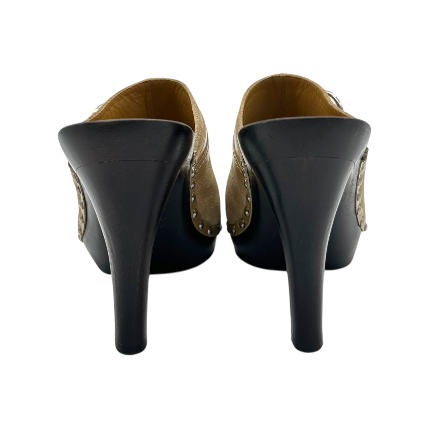Christian Dior Tan Suede Peace Clog Heels