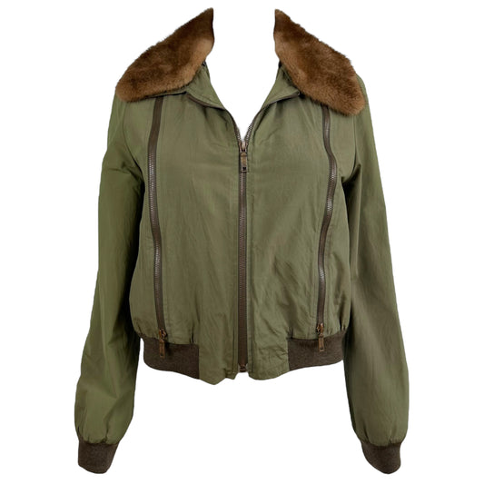 Celine by Michael Kors Fur Trim Bomber Jacket - Outfit Repeater