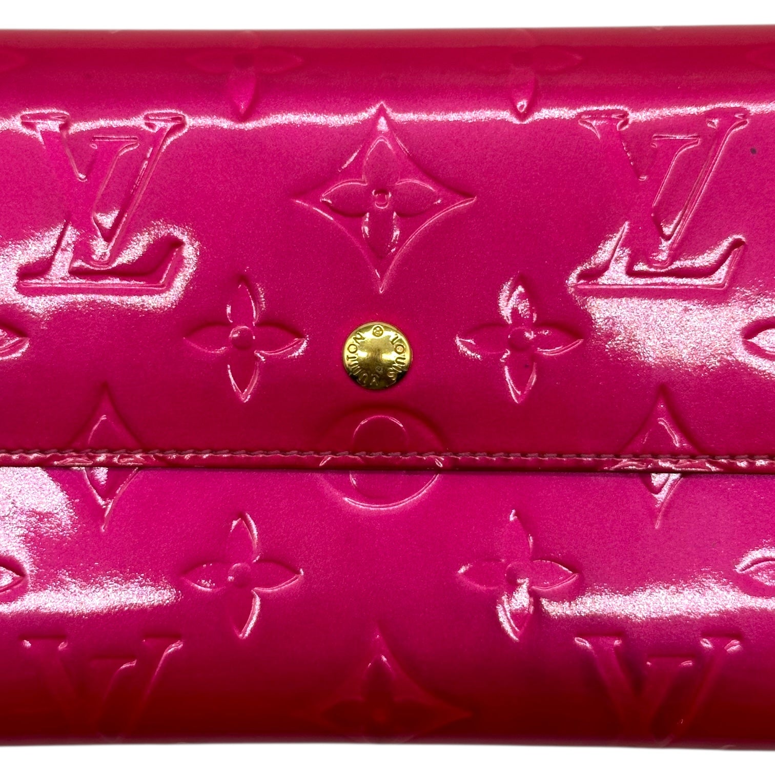 Louis Vuitton Hot Pink Vernis Monogram Long Wallet - Outfit Repeater
