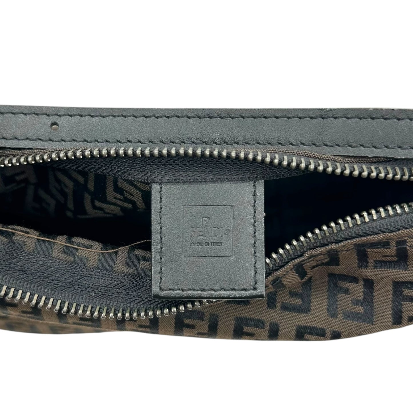 Fendi Brown Zucca Monogram Pochette Bag - Outfit Repeater