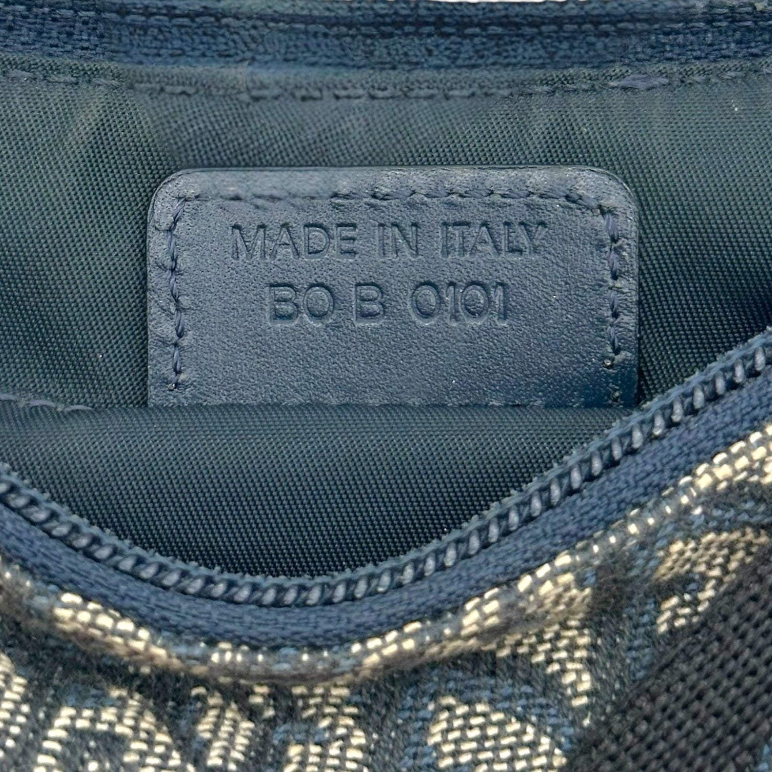 Christian Dior Navy Blue Trotter Monogram Shoulder Pochette Bag - Outfit Repeater