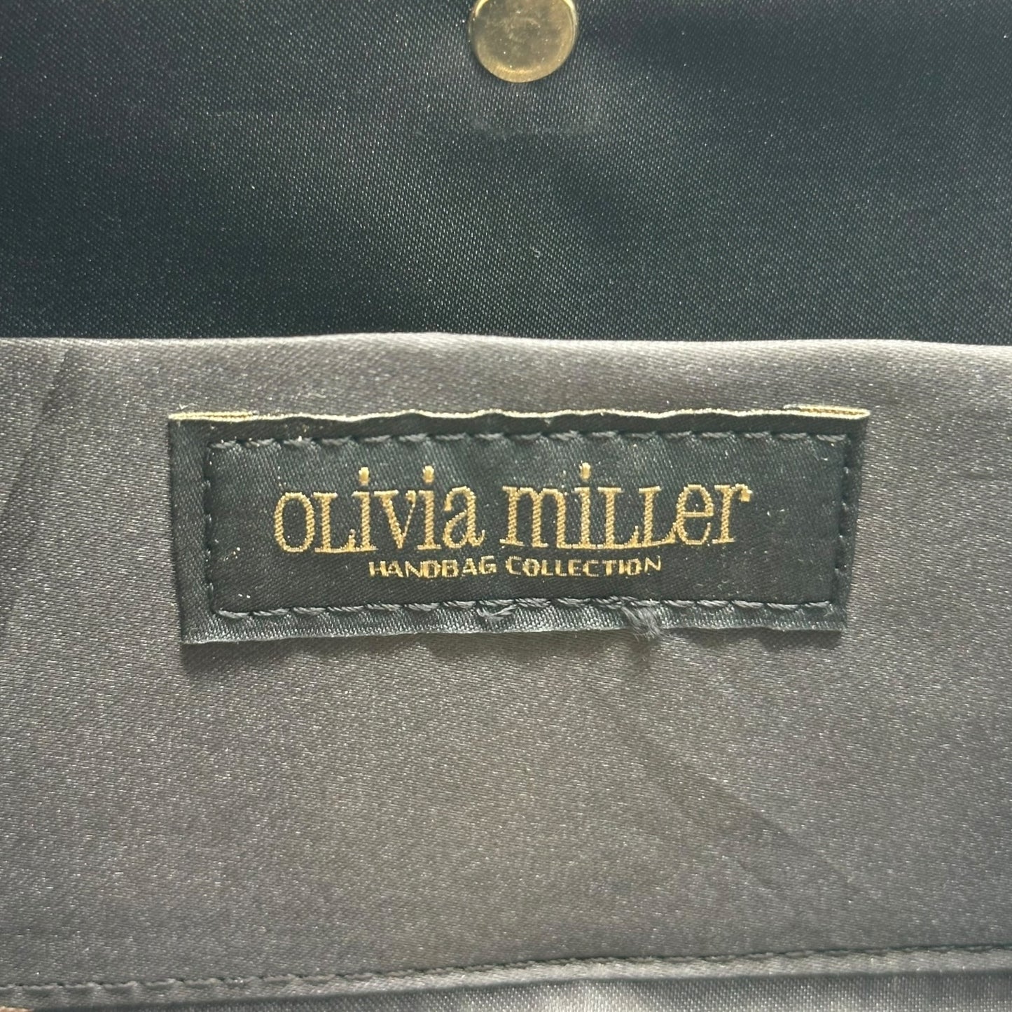 Olivia Miller Magazine Clutch Bag Black Faux Leather