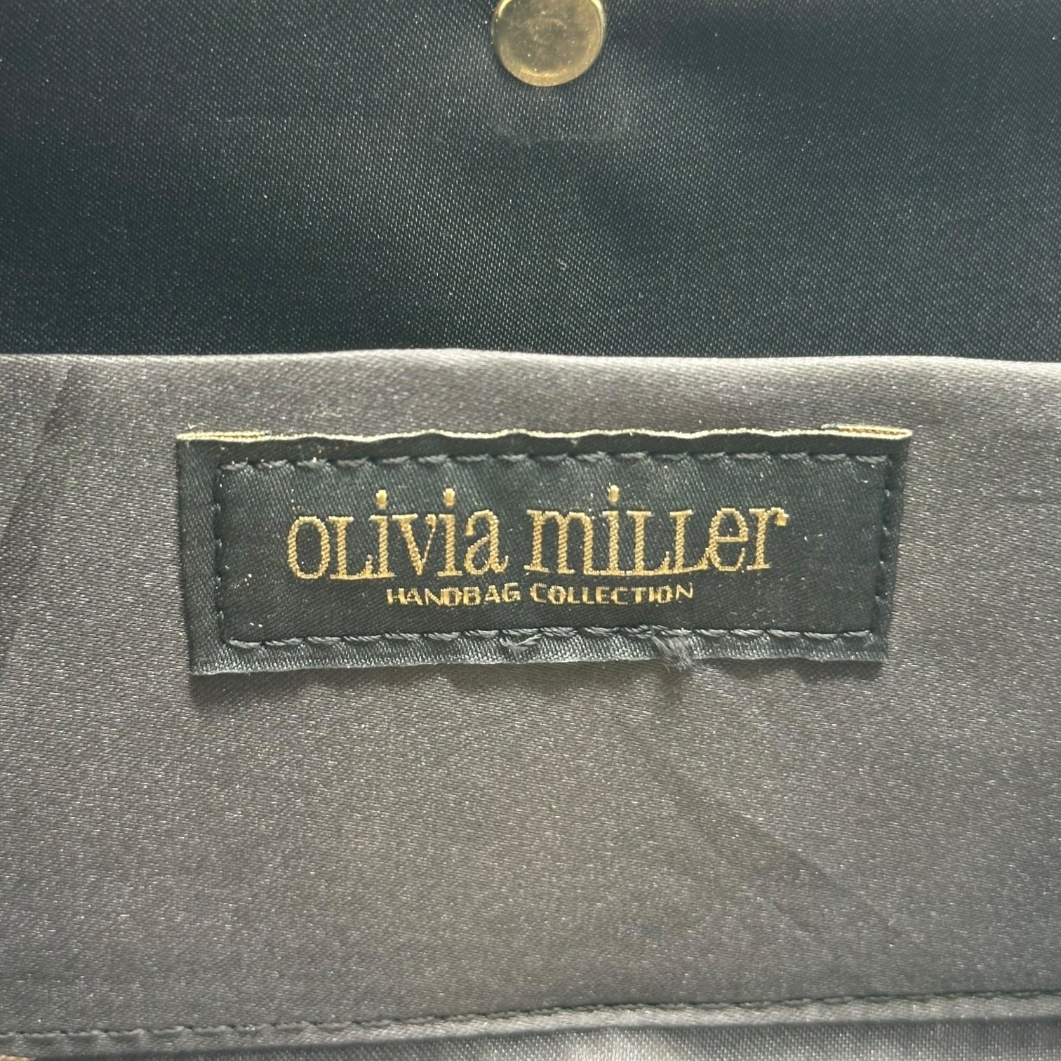 Olivia Miller Magazine Clutch Bag Black Faux Leather