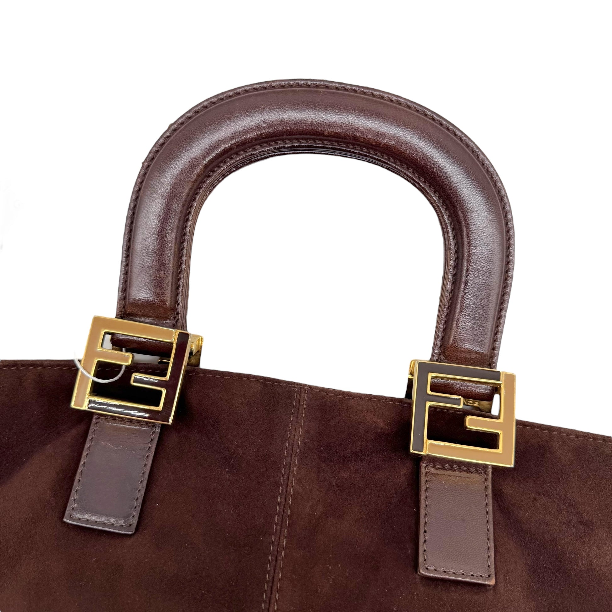 Fendi Brown Suede Mini Tote Bag - Outfit Repeater