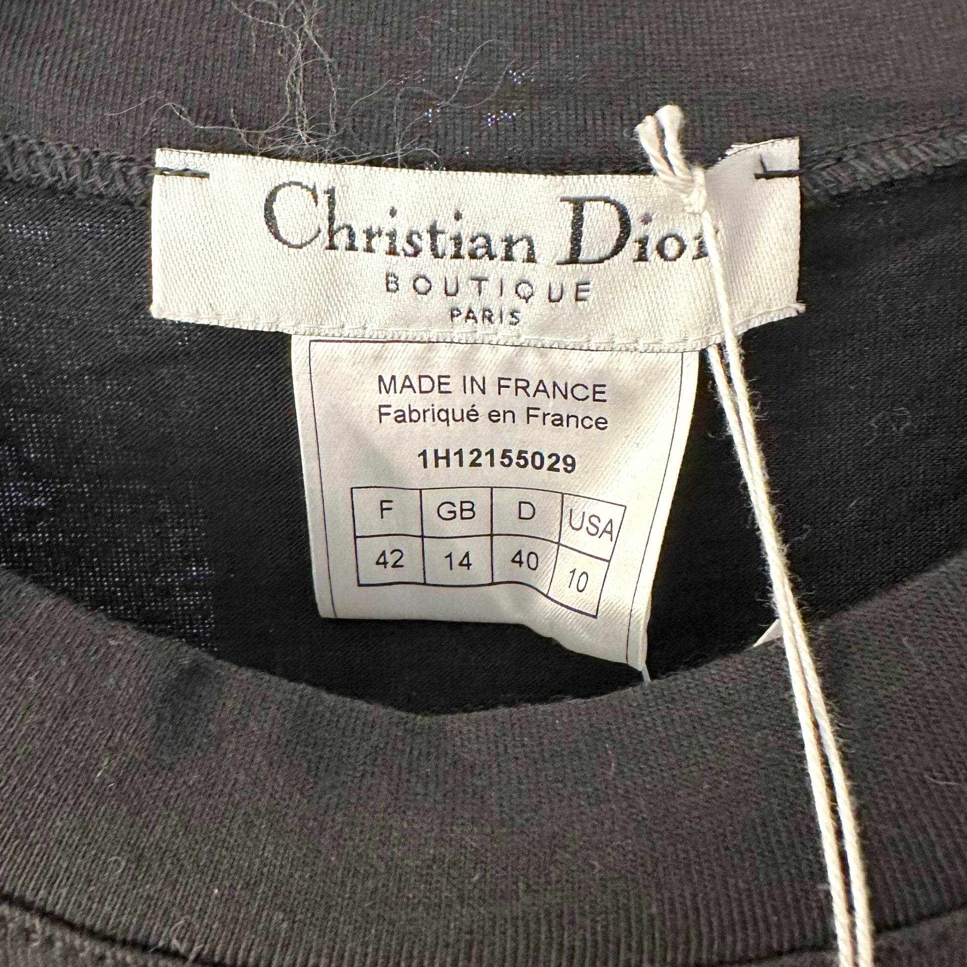 Christian Dior Black Embroidered T-Shirt J'Adore Dior