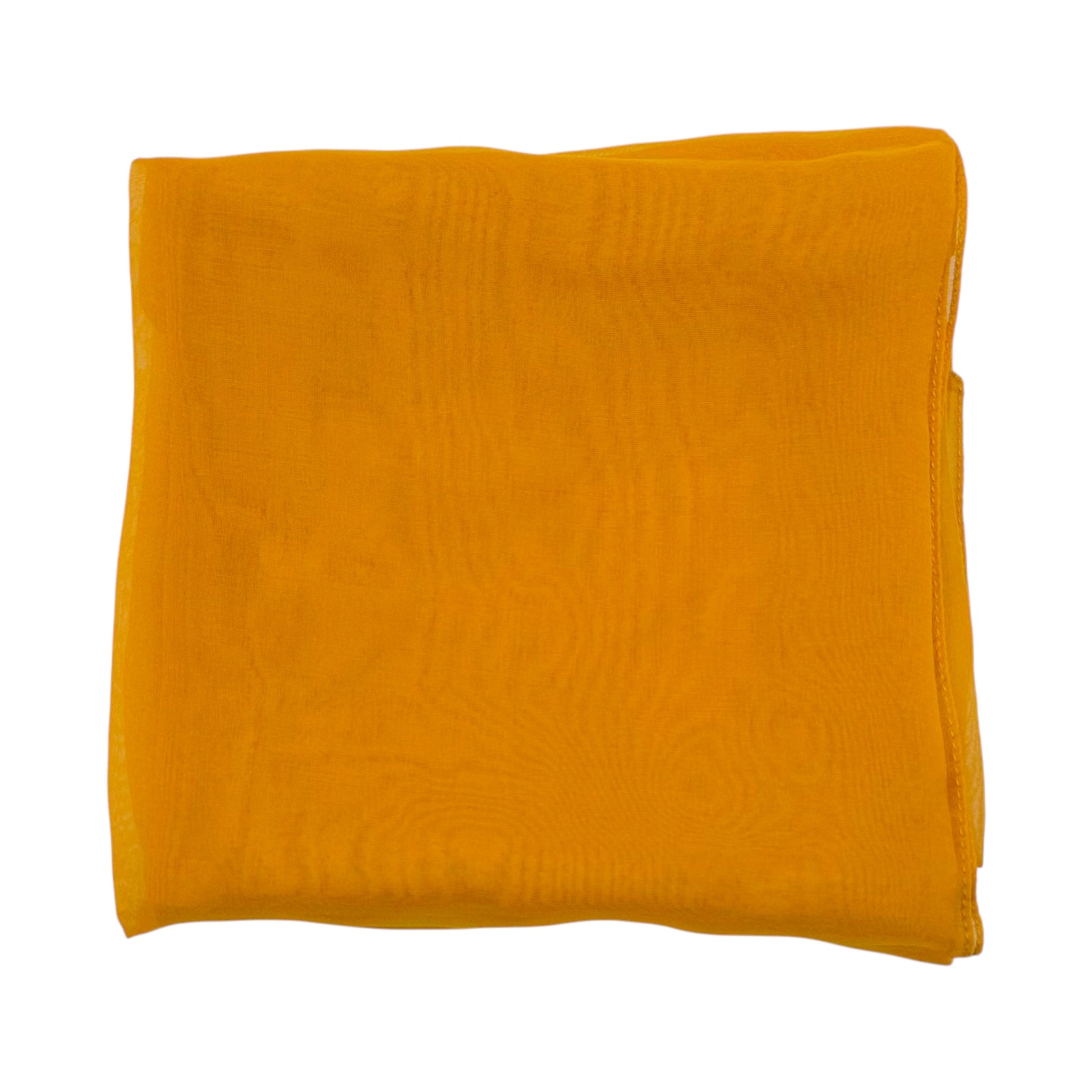 Dolce & Gabbana Orange Sheer Silk Square Scarf