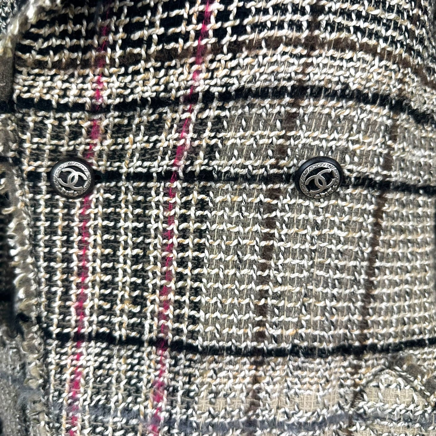 Chanel Autumn 2005 Pink & Brown Tweed Jacket