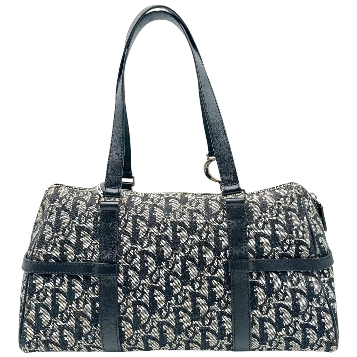 Christain Dior Black Trotter Monogram Logo Hardware Shoulder Bag