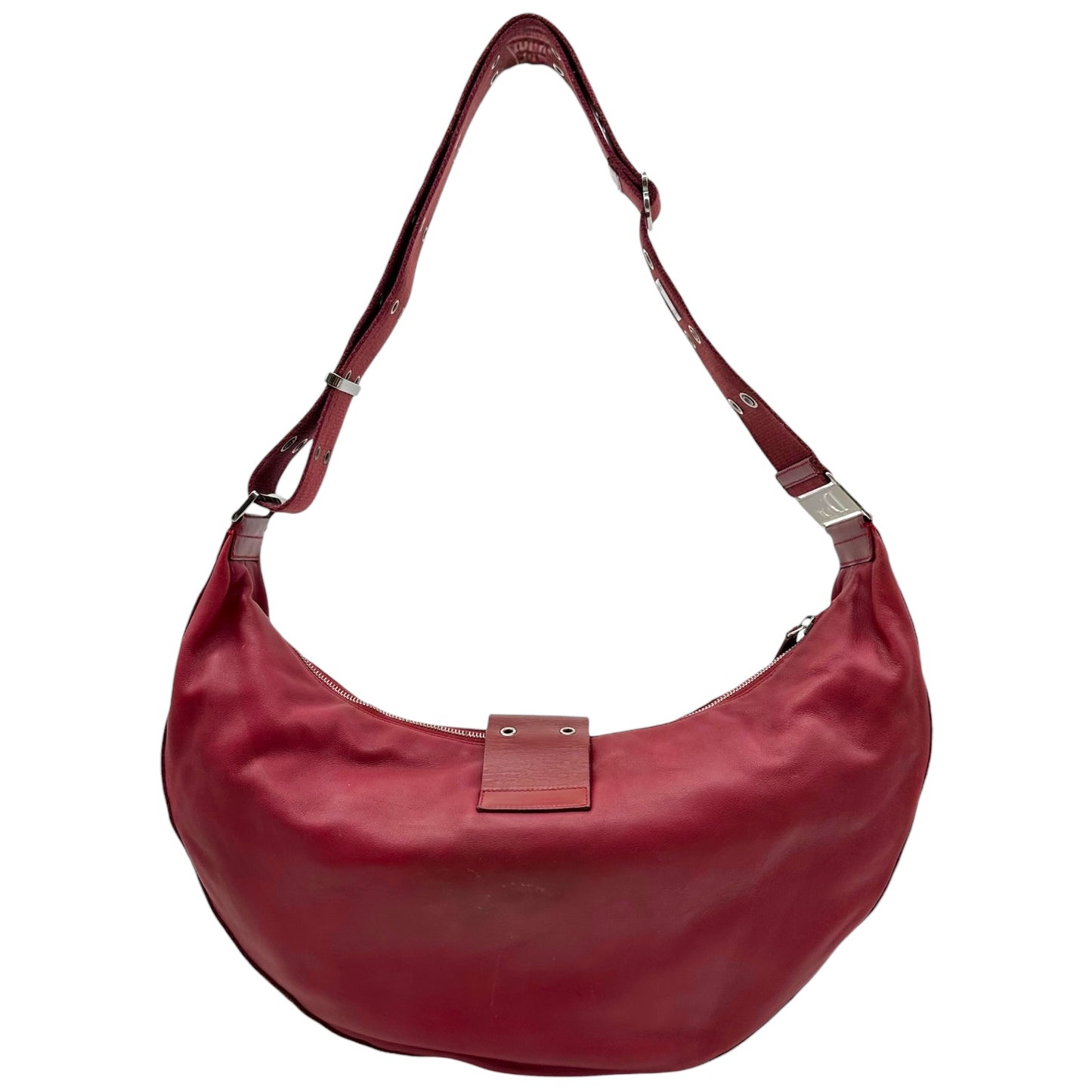 Christian Dior Burgundy Leather Street Chic Satchel Bag