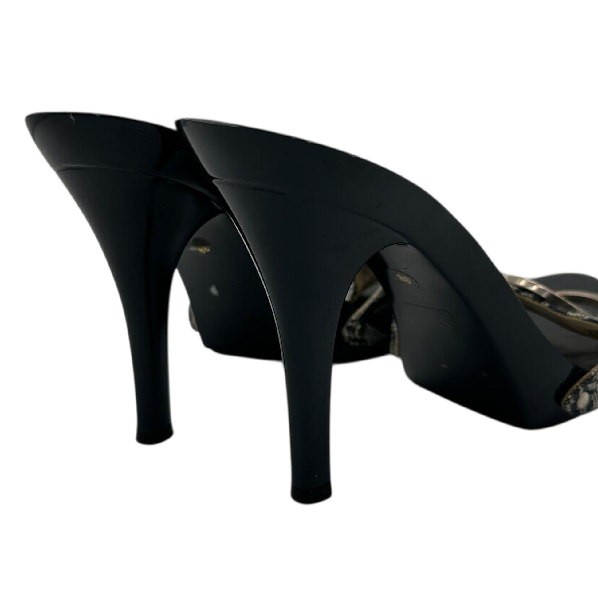 Christian Dior Blue Monogram Platform Mule Heels - Outfit Repeater