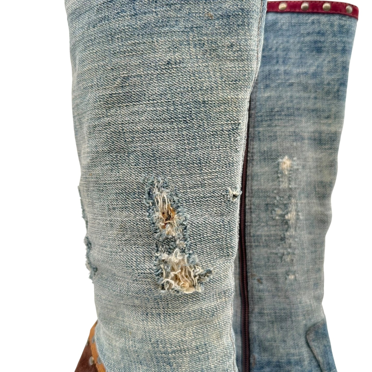 Just Cavalli Roberto Cavalli Denim Studded Heeled Boots