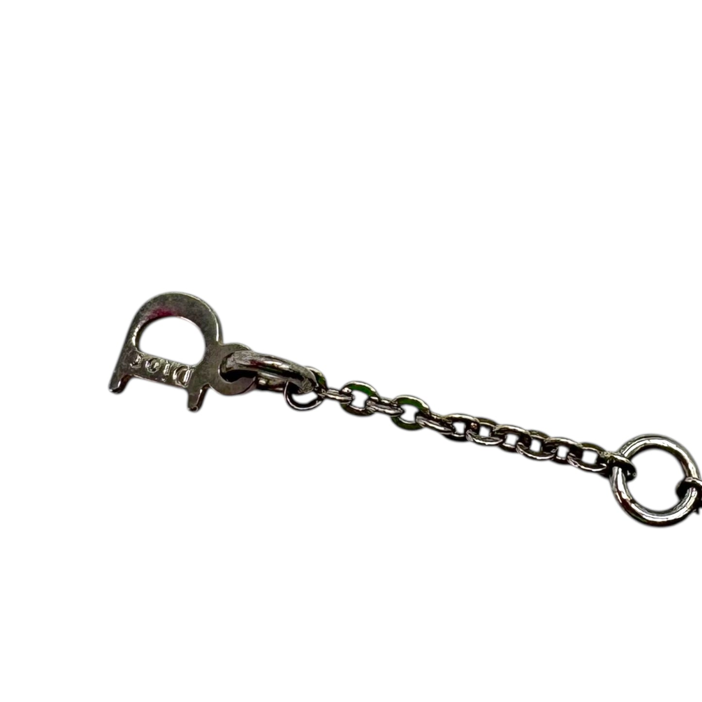 Christian Dior Silver & Red Crystal Logo Bracelet - Outfit Repeater