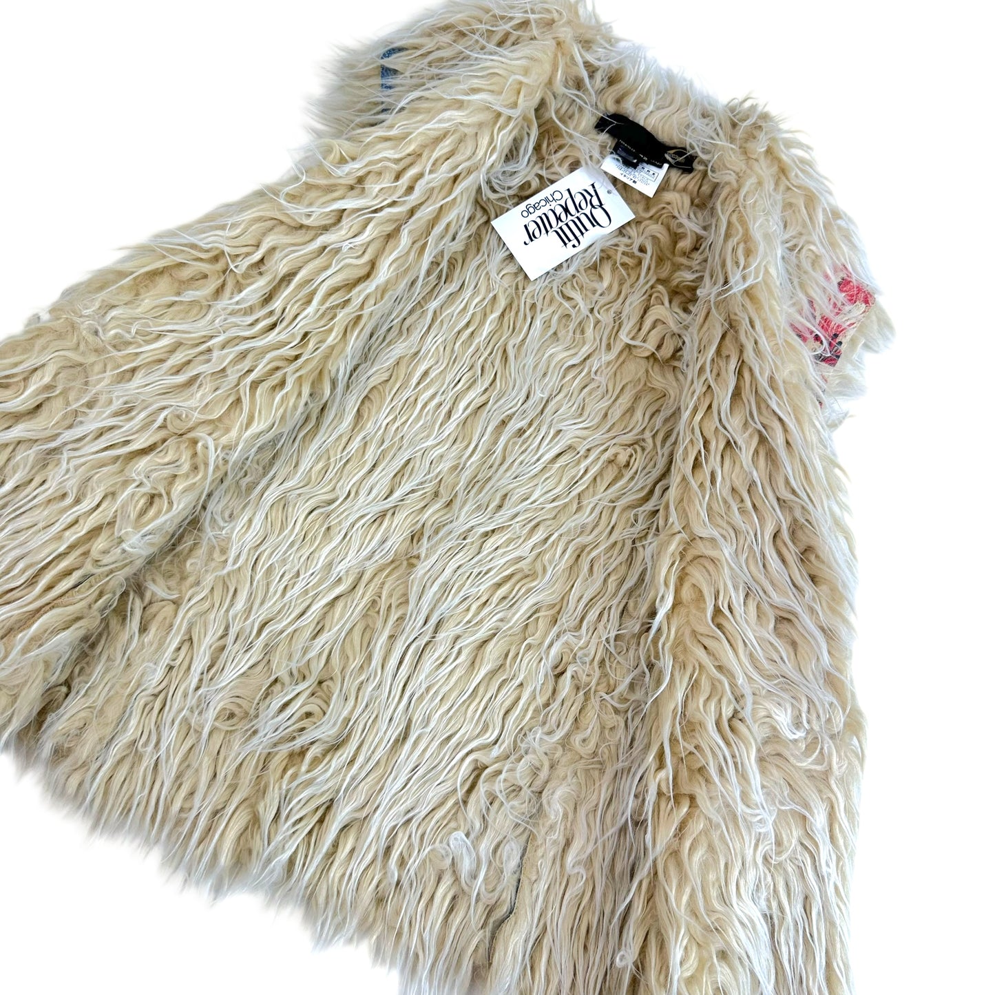 Just Cavalli Roberto Cavalli Faux Sheepskin Printed Vest