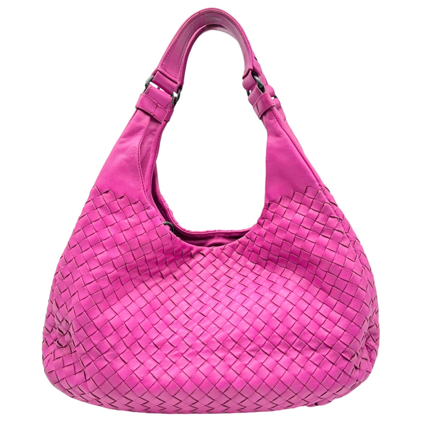 Bottega Veneta Purple-Pink Intrecciato Campana Shoulder Hobo Bag