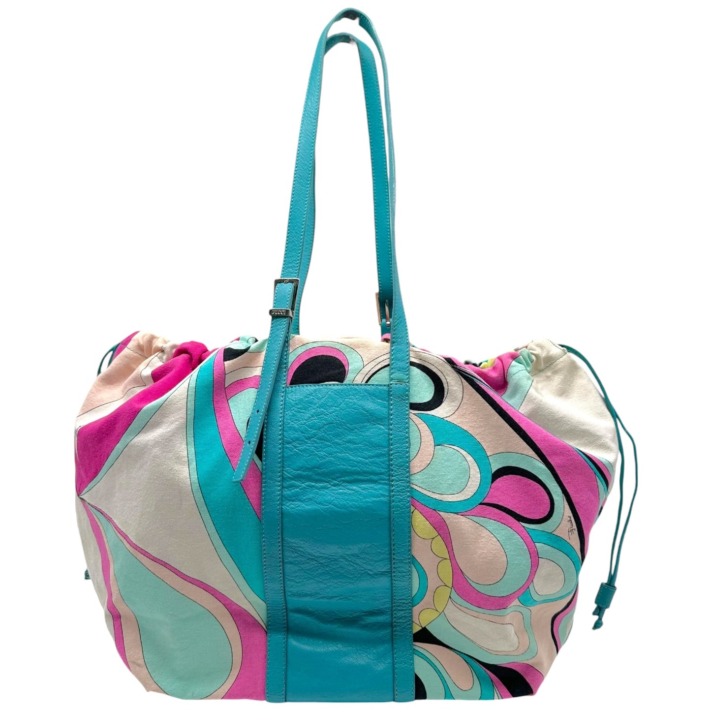 Emilio Pucci Multicolor Printed Drawstring Tote Bag