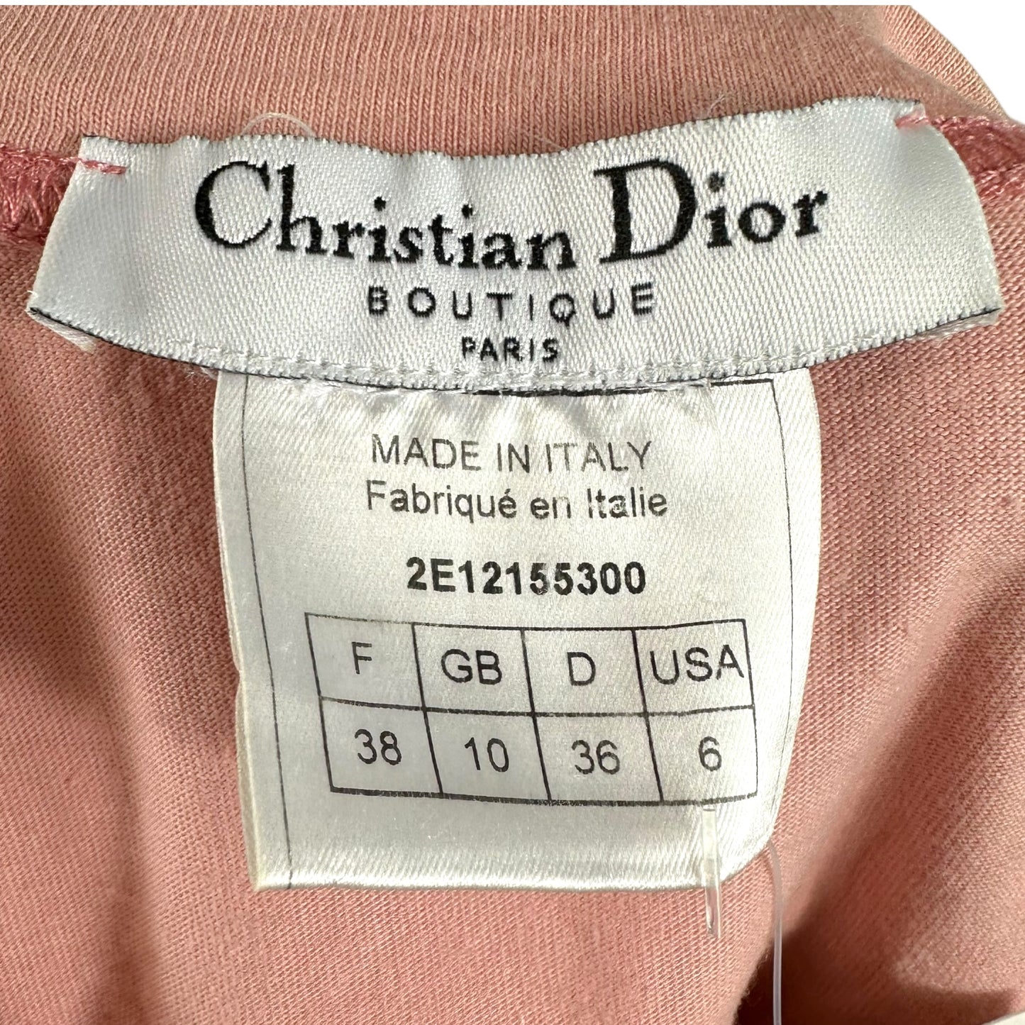 Christian Dior S/S 2002 Light Pink & Yellow J'Adore Dior Tank