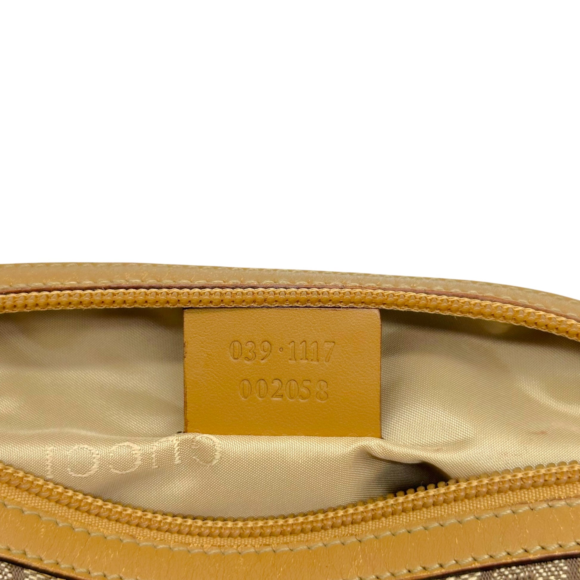 Gucci Tan Monogram Leather Cosmetic Pouch