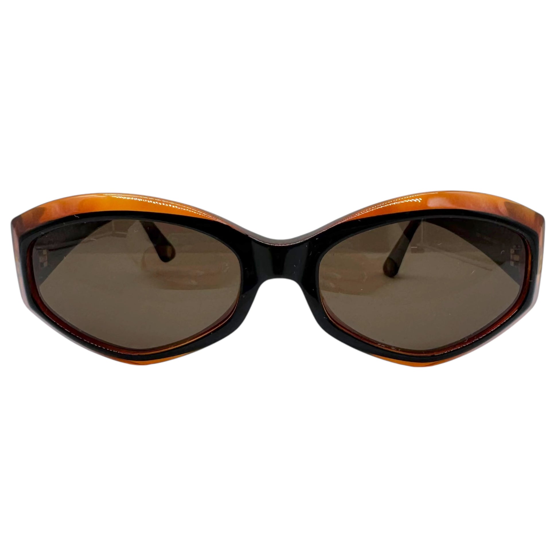 Chanel Oval Sunglasses Tortoise Black Logo Arms