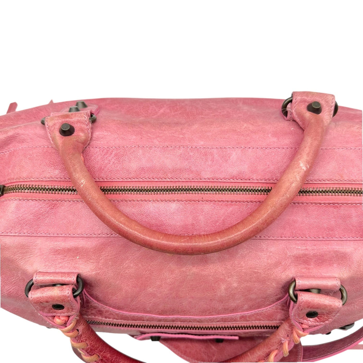 Balenciaga Pink Lambskin City Twiggy 2-Way Bag - Outfit Repeater