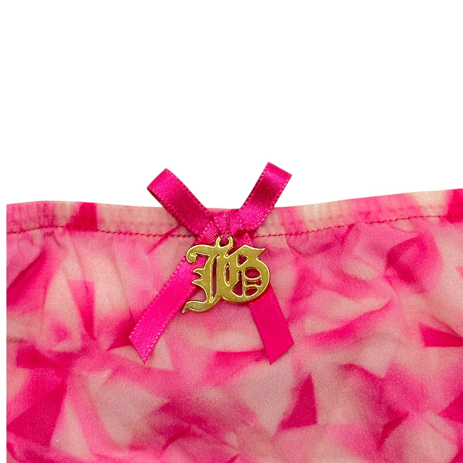 John Galliano Pink Lingerie Bra And Thong Set XS